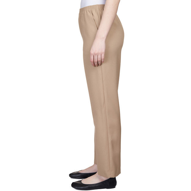 Alfred Dunner Women's Classics Short Length Pant - TAN