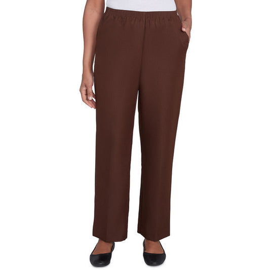 Alfred Dunner Women's Classics Average Length Pant - BROWN