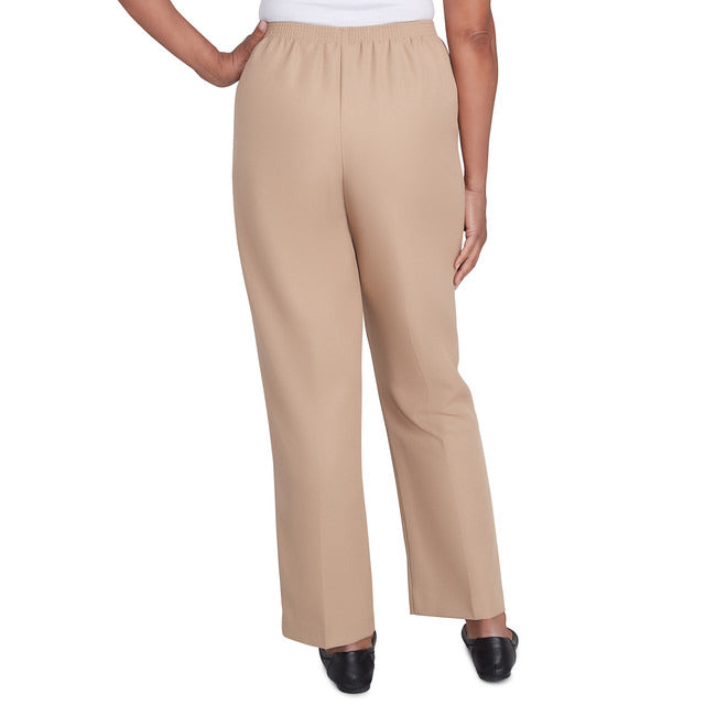 Alfred Dunner Women's Classics Average Length Pant - TAN