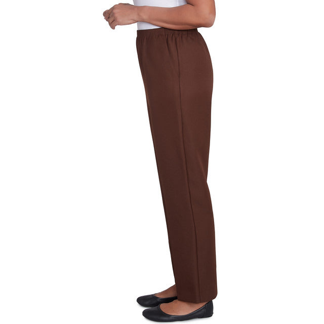 Alfred Dunner Women's Classics Average Length Pant - BROWN