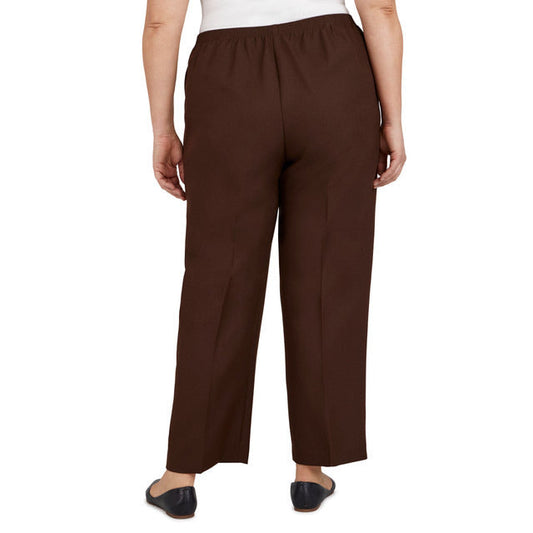 Alfred Dunner Women's Classics Short Length Pant - BROWN