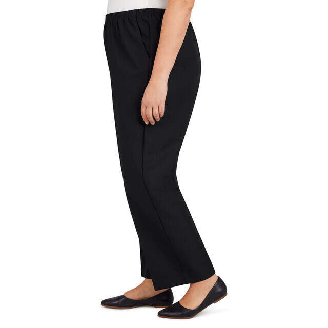 Alfred Dunner Women's Classics Short Length Pant - BLACK