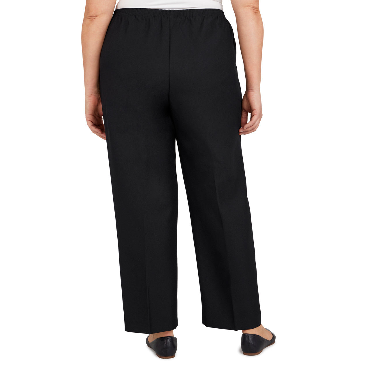 Alfred Dunner Women's Classics Average Length Pant - BLACK