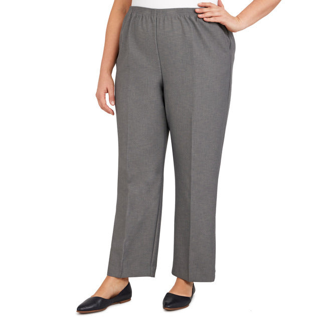 Alfred Dunner Women's Classics Average Length Pant - GREY