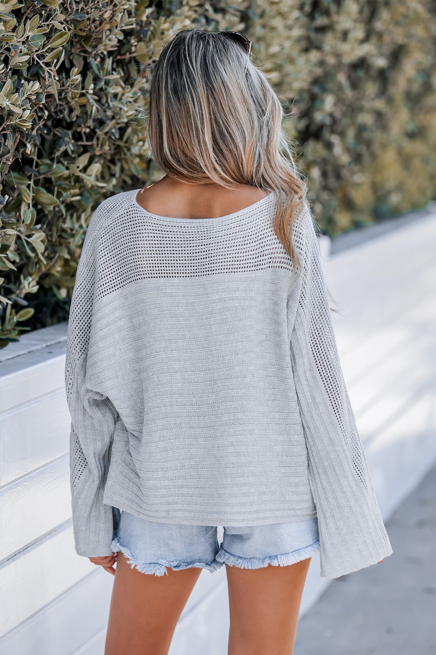 Cupshe Rib Cutout Oversized Sweater (x2)