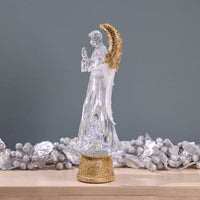 Cracker Barrel Gold Angel Glitter Globe