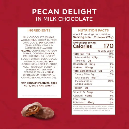 Russell Stover Chocolates Solid Milk Chocolate Tiles, 24 oz.