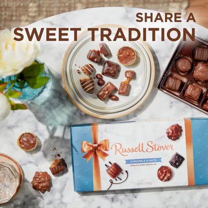 Russell Stover Chocolates Caramels and Nuts Assortment, 9.4 oz. Box