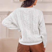 Cupshe Cable Knit V-Neck Sweater (x2)