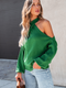 Cupshe Bright Spark Emerald Open-Shoulder Sweater (x2)