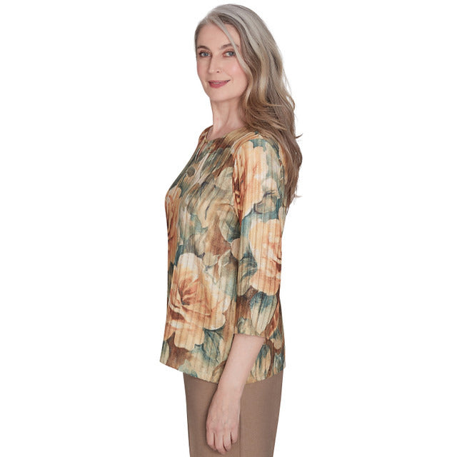 Alfred Dunner Women's Vintage Floral Top