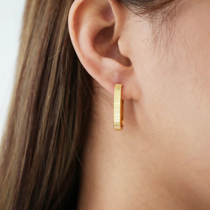 ARGENTO VIVO THE DIAMOND CUT U HOOP
