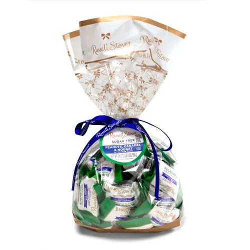 Russell Stover Chocolates Sugar Free Chocolate Candy Peanut, Caramel & Nougat Bag, 24 oz.)