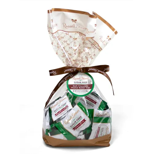 Russell Stover Chocolates Sugar Free Dark Chocolate Candy Peanut Butter Cup Bag, 24 oz.