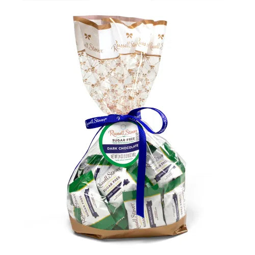 Russell Stover Chocolates Sugar Free Solid Dark Chocolate Candy Bag, 24 oz.