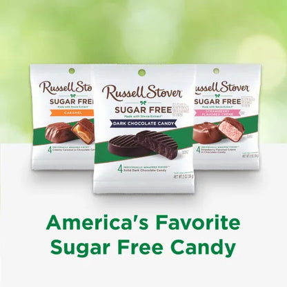 Russell Stover Chocolates Sugar Free Dark Chocolate Candy Medallions, 2 oz bag