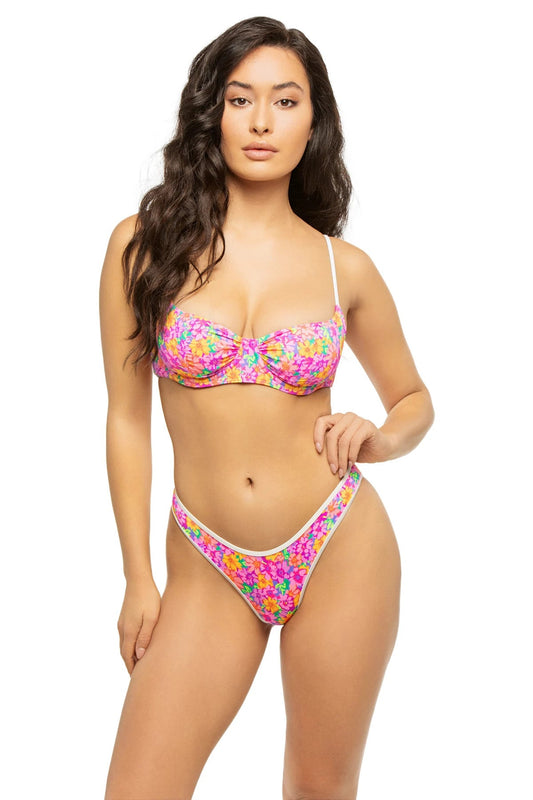 Frankies Bikinis Women's Dean Balconette Bikini Top - DAISY POND