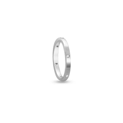 ARGENTO VIVO SOLID CZ INFINITY BAND