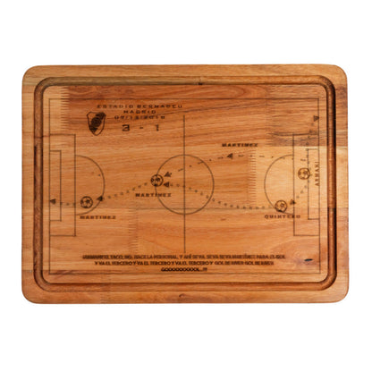 Pampa Direct Medium BBQ Board Laser Engraved River Pity's Goal in Madrid - Eucalyptus by Regalando Pasión, 34 cm x 47 cm / 13.39" x 18.50"