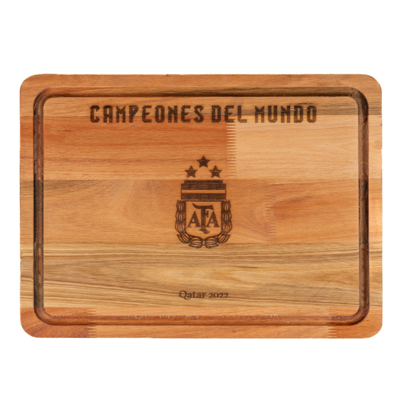 Pampa Direct Medium BBQ Board with Laser Engraved World Champions - Eucalyptus by Regalando Pasión, 34 cm x 47 cm / 13.39" x 18.50"