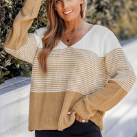 Cupshe Striped Colorblock Drop Sleeve Sweater (x2)