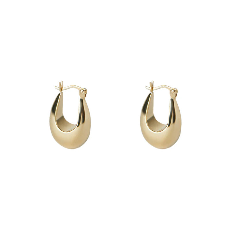 ARGENTO VIVO THE TAPERED OVAL HOOP