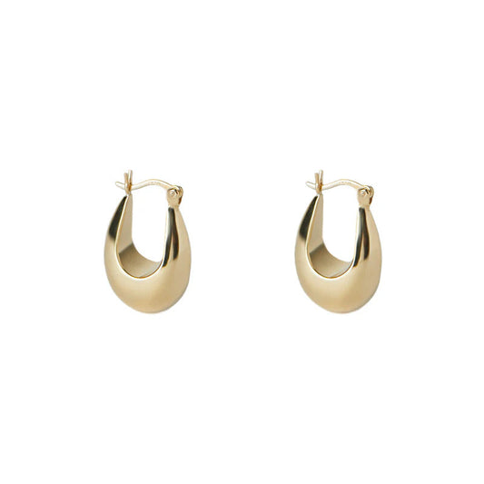 ARGENTO VIVO THE TAPERED OVAL HOOP
