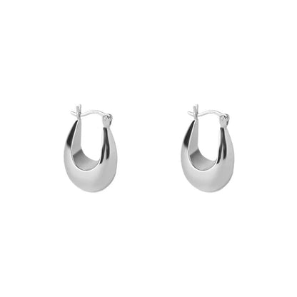 ARGENTO VIVO THE TAPERED OVAL HOOP