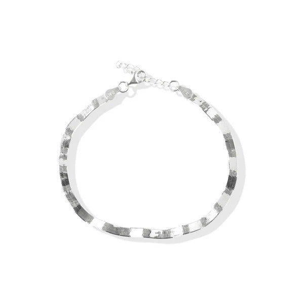 ARGENTO VIVO THE WAVY HERRINGBONE BRACELET