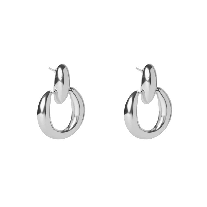 ARGENTO VIVO THE HOLLOW DOOR KNOCKER HOOP