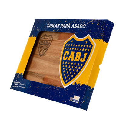 Pampa Direct Medium BBQ Board with Laser Engraved Boca Juniors Crest - Eucalyptus by Regalando Pasión, 34 cm x 47 cm / 13.39" x 18.50"