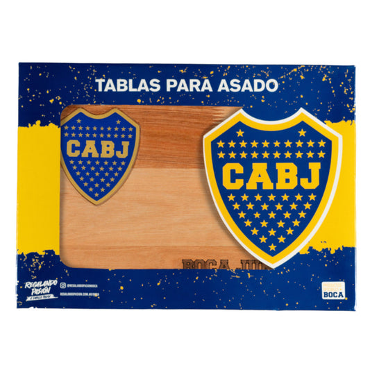 Pampa Direct Boca Juniors Laser Engraved Small BBQ Board - Eucalyptus Wood by Regalando Pasión, 25 cm x 35 cm / 9.84" x 13.77"