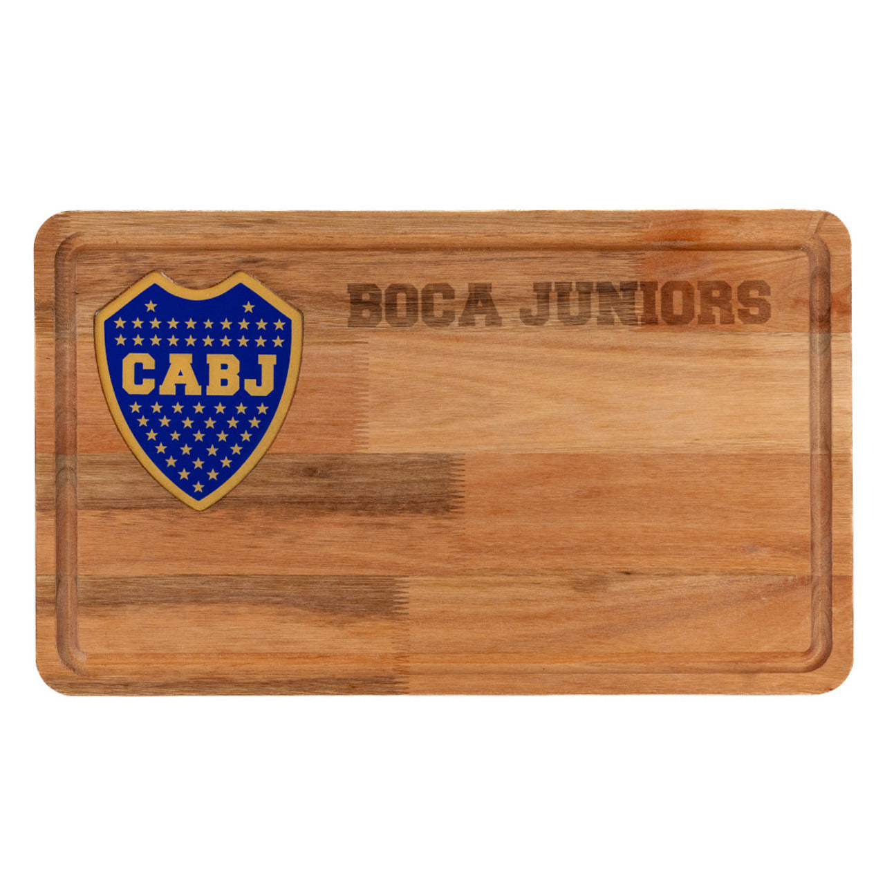 Pampa Direct Large BBQ Board with Laser Engraved Boca Juniors Crest - Eucalyptus by Regalando Pasión, 60 cm x 35 cm / 23.62" x 13.78"
