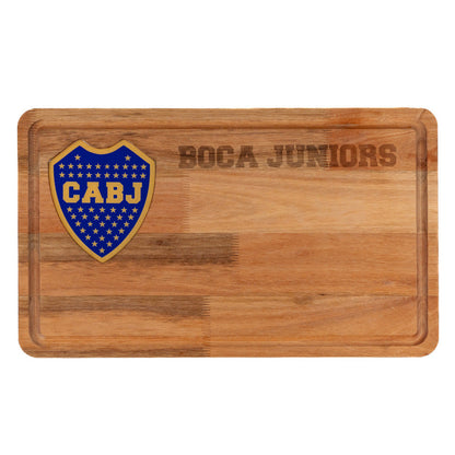 Pampa Direct Large BBQ Board with Laser Engraved Boca Juniors Crest - Eucalyptus by Regalando Pasión, 60 cm x 35 cm / 23.62" x 13.78"