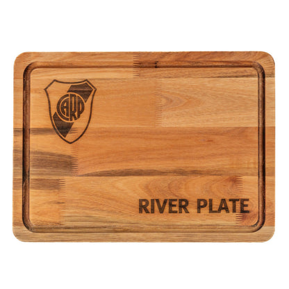 Pampa Direct Medium BBQ Board with Laser Engraved River Plate Crest - Eucalyptus by Regalando Pasión, 34 cm x 47 cm / 13.39" x 18.50"