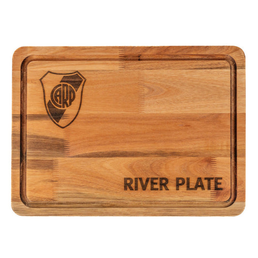 Pampa Direct Medium BBQ Board with Laser Engraved River Plate Crest - Eucalyptus by Regalando Pasión, 34 cm x 47 cm / 13.39" x 18.50"