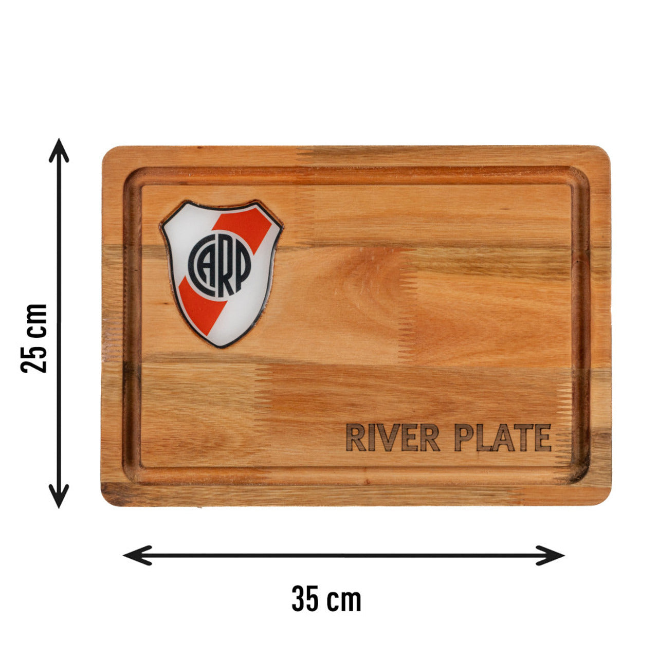 Pampa Direct River Plate Laser Engraved Small BBQ Board - Eucalyptus Wood by Regalando Pasión, 25 cm x 35 cm / 9.84" x 13.77"