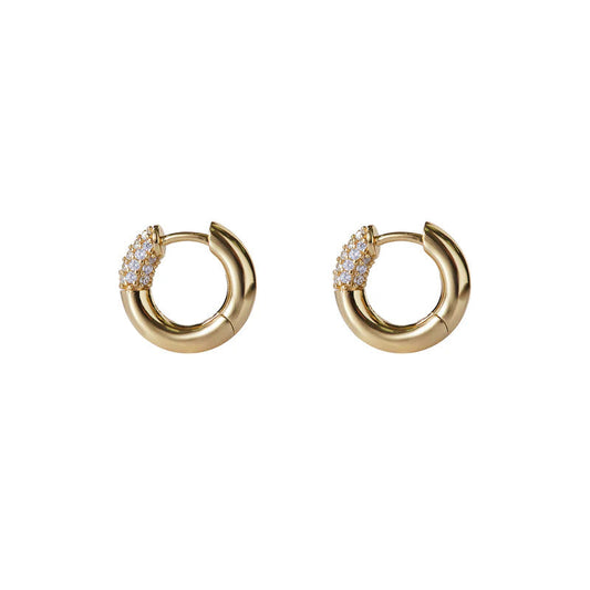 ARGENTO VIVO THE CZ PAVÉ DOME HUGGIE
