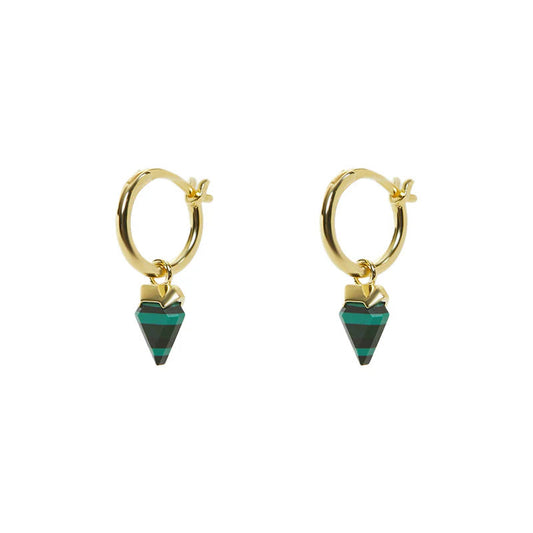 ARGENTO VIVO THE MALACHITE DROP HUGGIE