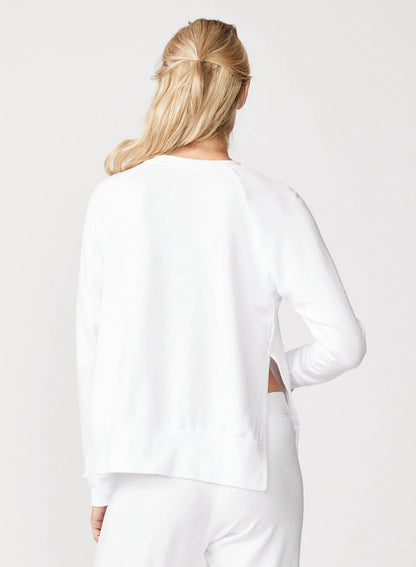 BAILEY/44 Women's Stateside Softest Fleece Raglan Side Slit Sweatshirt