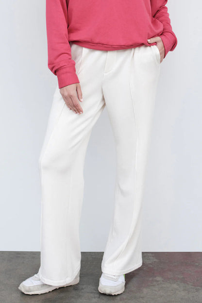 BAILEY/44 Women's Stateside Softest Fleece Trouser in Cream