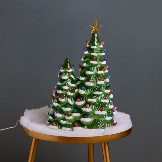 Cracker Barrel Lighted Double Christmas Tree