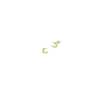ARGENTO VIVO THE 14K GOLD MOON STUD