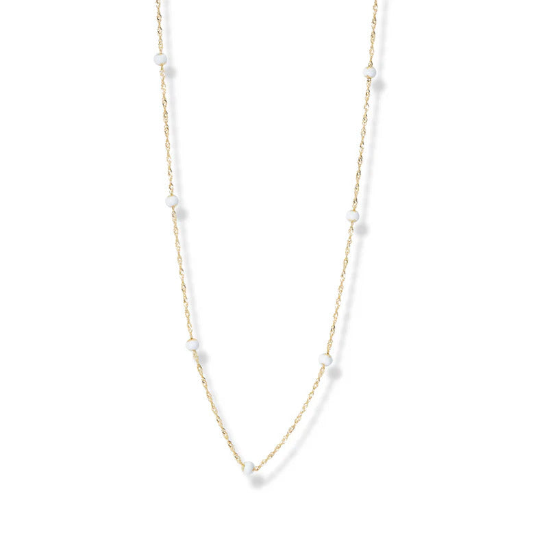 ARGENTO VIVO THE WHITE BALL CHAIN NECKLACE
