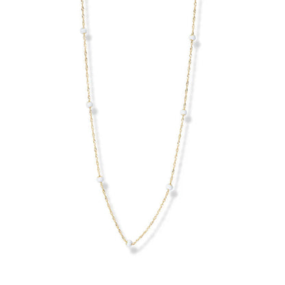 ARGENTO VIVO THE WHITE BALL CHAIN NECKLACE