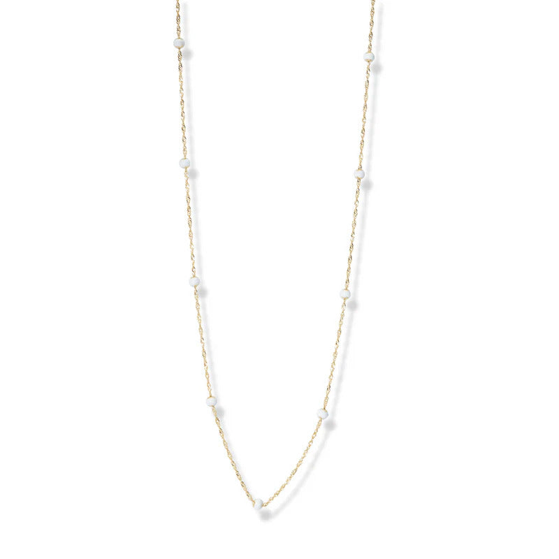 ARGENTO VIVO THE WHITE BALL CHAIN NECKLACE