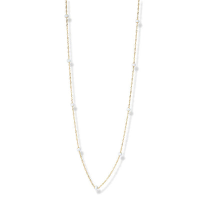 ARGENTO VIVO THE WHITE BALL CHAIN NECKLACE