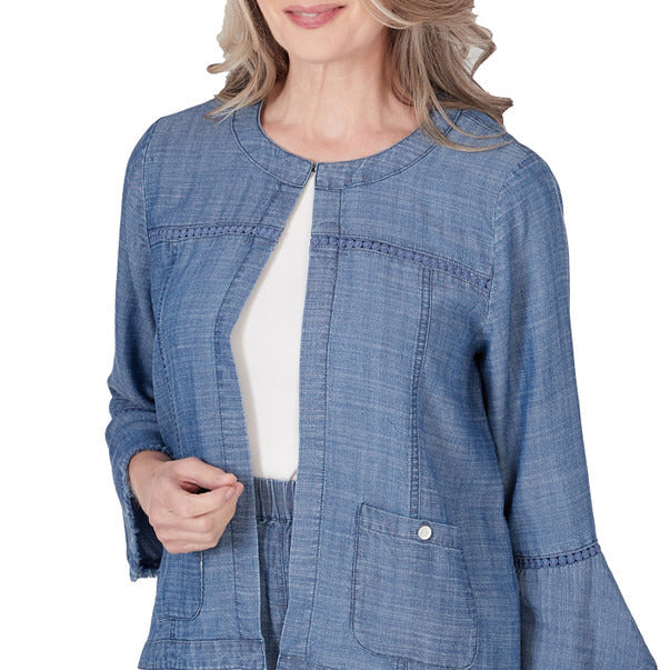 Alfred Dunner Women's Chambray Jacket