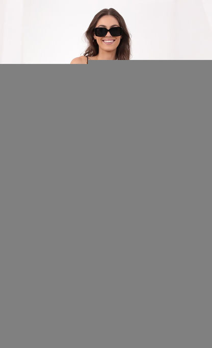 Lucy In The Sky A-Line Dress in Black Gingham