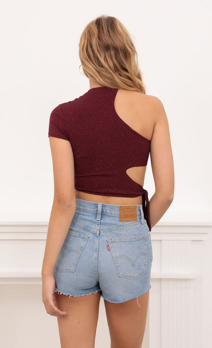 Lucy in the Sky Tied Down Crop Top